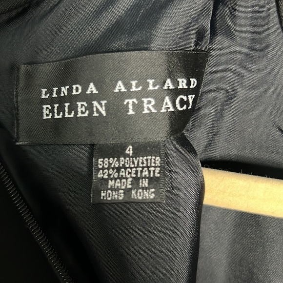 Vintage Linda Allard Ellen Tracy Black Sequin Dress Size 4 - Picture 9 of 9